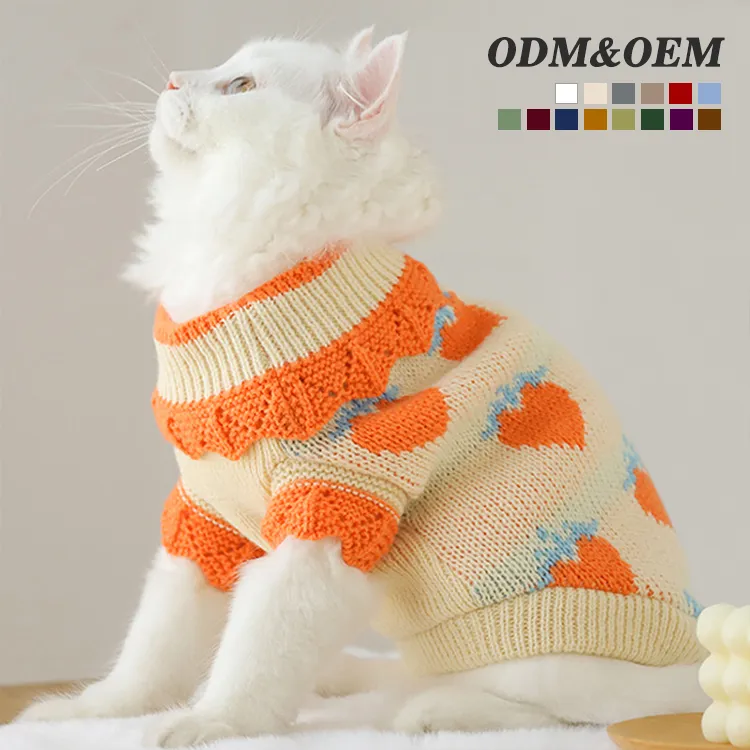 custom-strawberry-print-pet-sweater