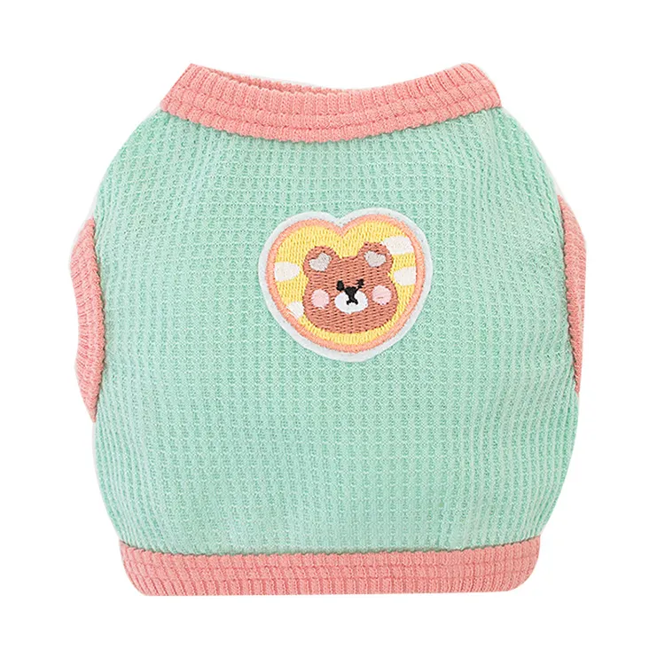 custom-waffle-knit-bear-pet-vest-green