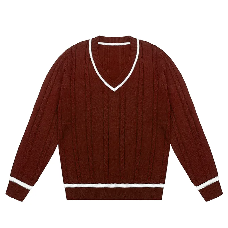 custom-childrens-cable-knit-v-neck-sweater