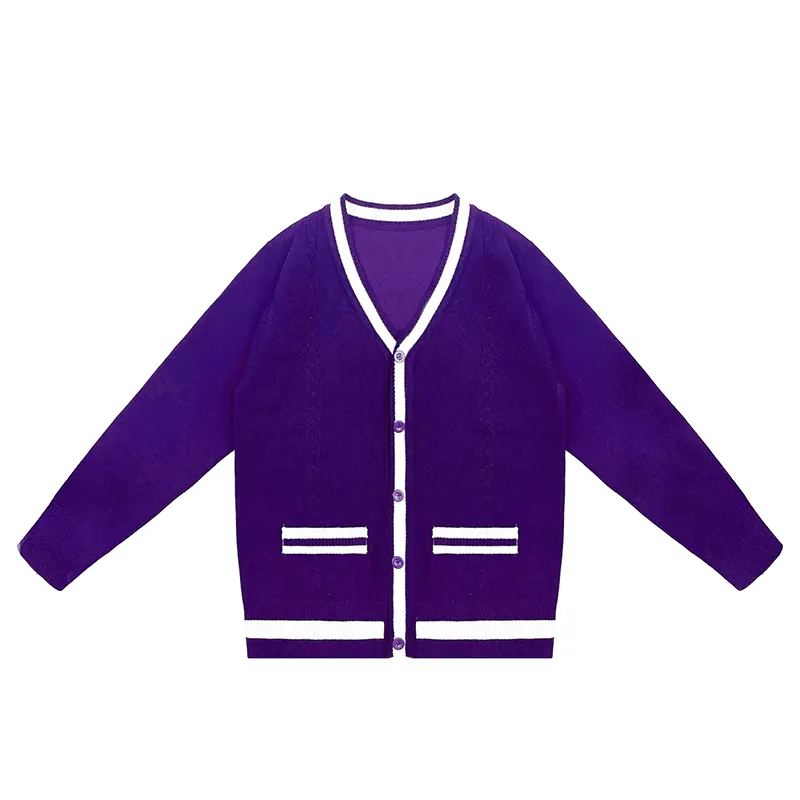 custom-childrens-v-neck-button-cardigan-purple