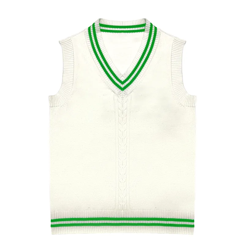 custom-striped-v-neck-sweater-vest-green