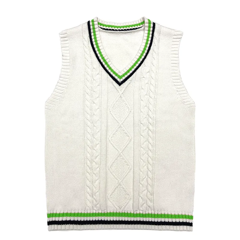 custom-striped-v-neck-sweater-vest-school-uniform-green