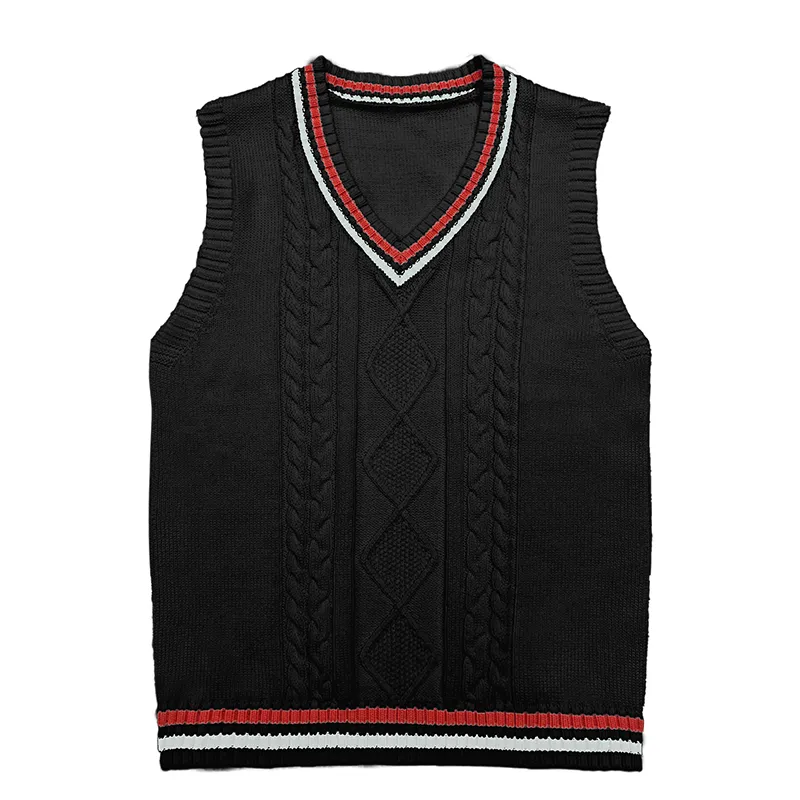 custom-striped-v-neck-sweater-vest-school-uniform-red