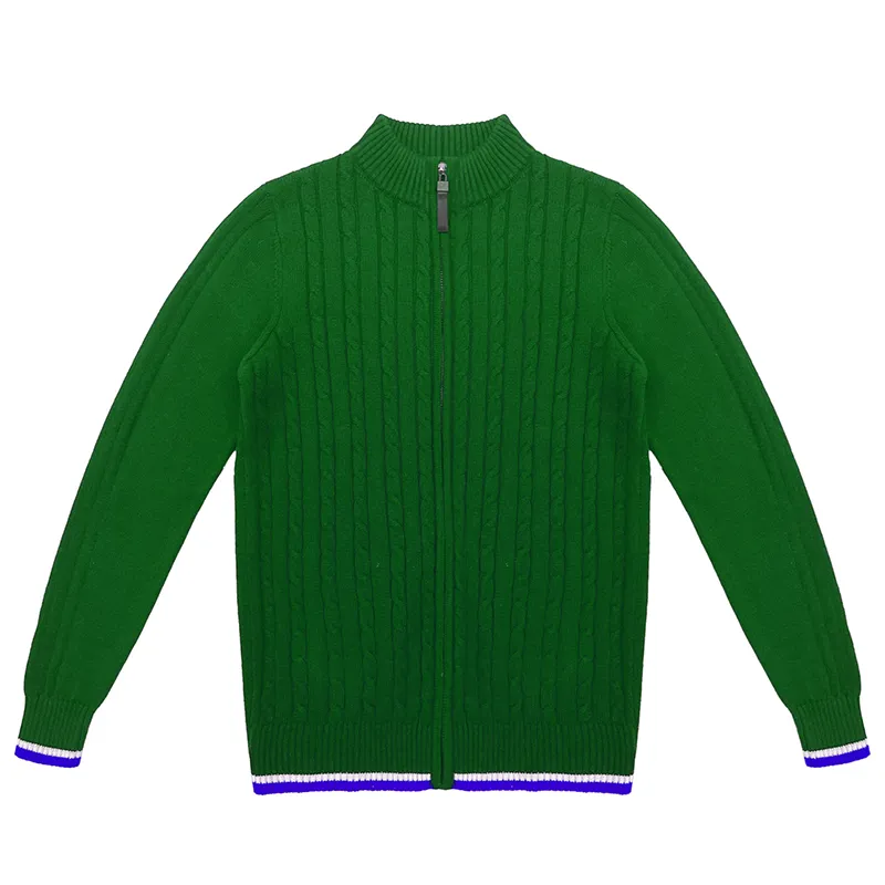 custom-zip-up-cable-knit-cardigan-green