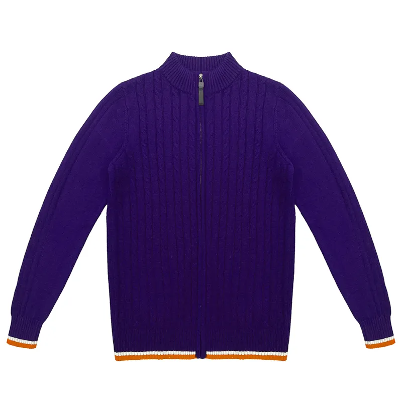 custom-zip-up-cable-knit-cardigan-purple