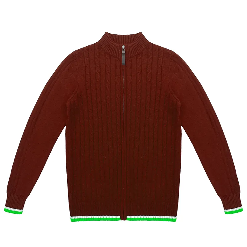 custom-zip-up-cable-knit-cardigan-red
