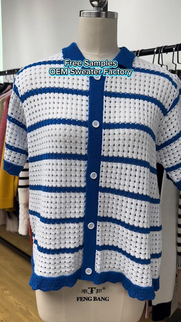 striped-knit-polo-custom-sweaters-wholesale