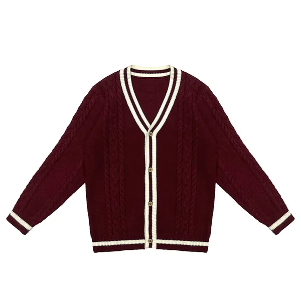 custom-childrens-cable-knit-cardigan-jacket-brown
