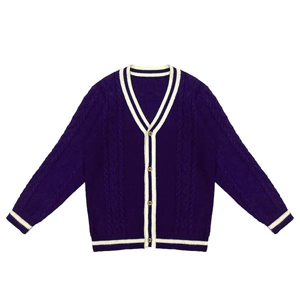 custom-childrens-cable-knit-cardigan-jacket-purple