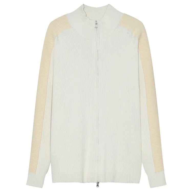 custom-contrast-raglan-zip-up-knit-cardigan-white