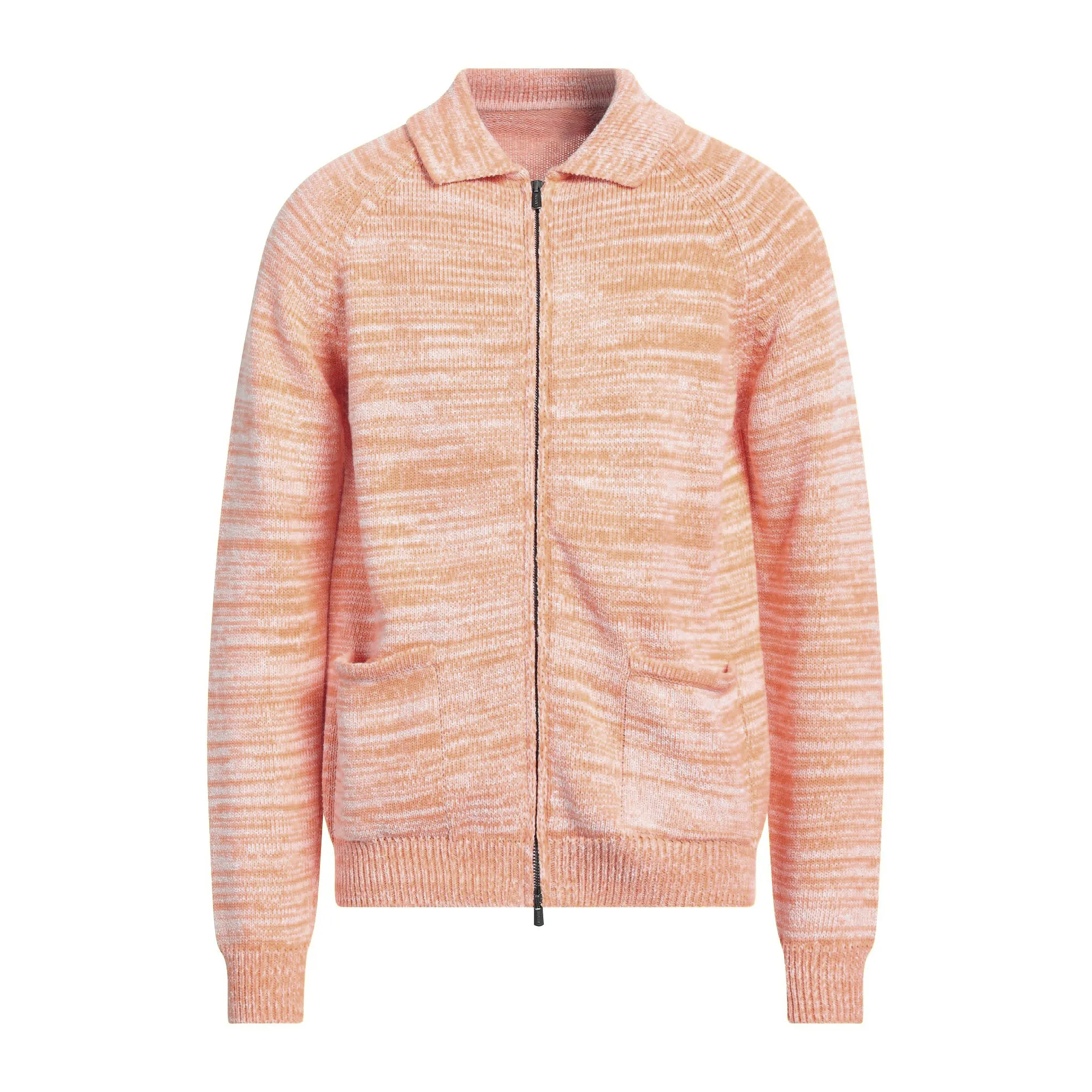 custom-heathered-yarn-zip-up-knit-jacket-orange