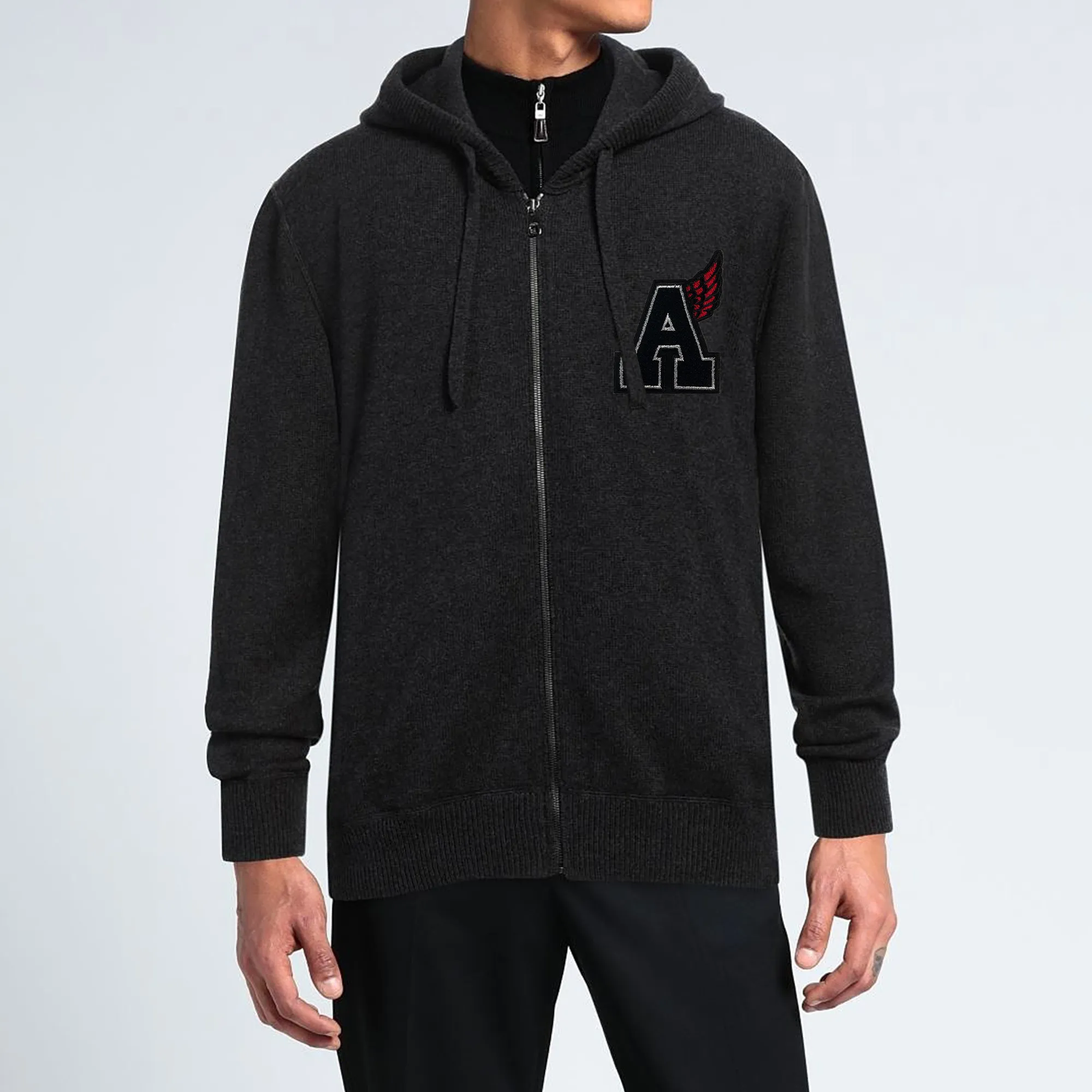 custom-varsity-embroidery-knit-zip-up-hoodie-front