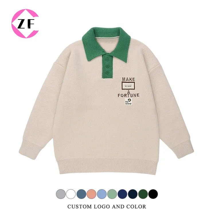custom-varsity-contrast-polo-knit-sweater