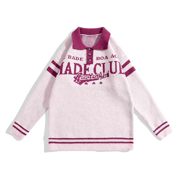 custom-collegiate-graphic-polo-knit-sweater-pink