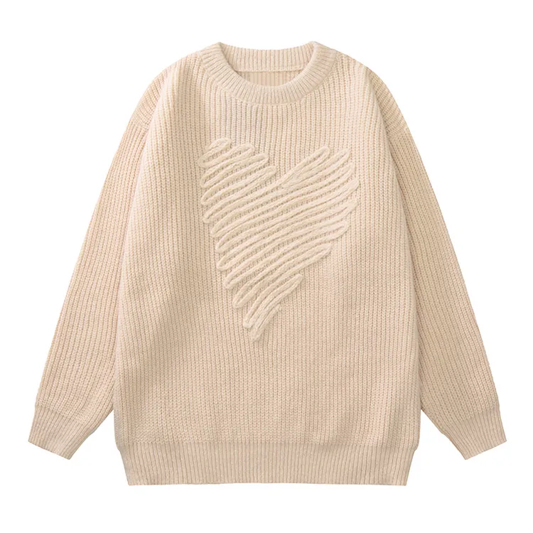 custom-heart-textured-knit-sweater-beige