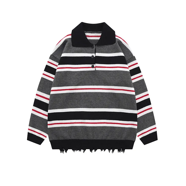 custom-striped-polo-knit-sweater-dark-grey