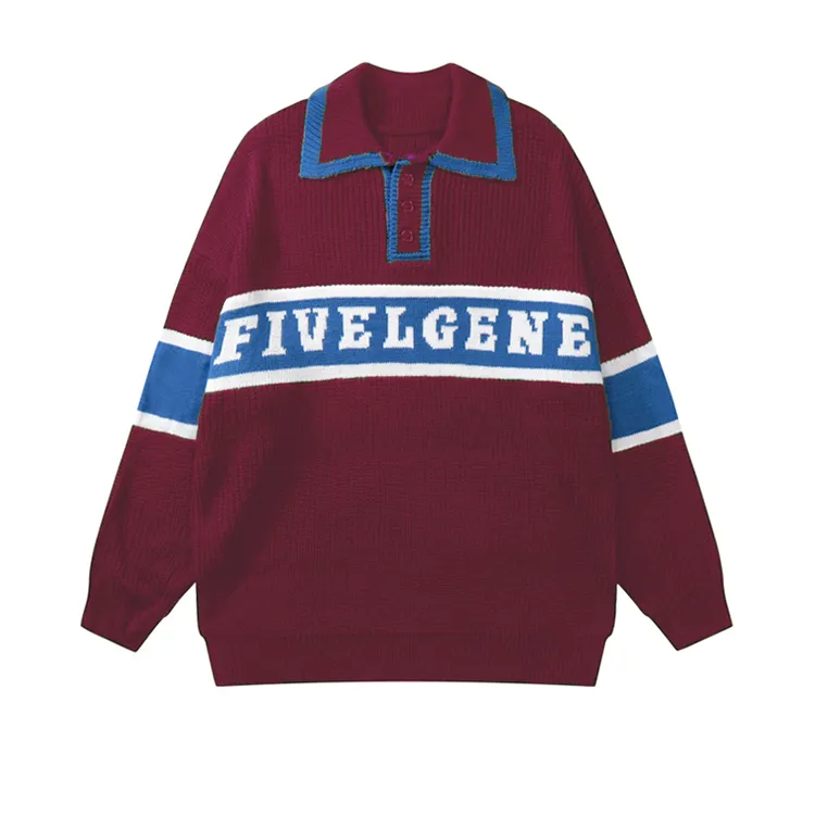 custom-varsity-graphic-polo-knit-sweater-red