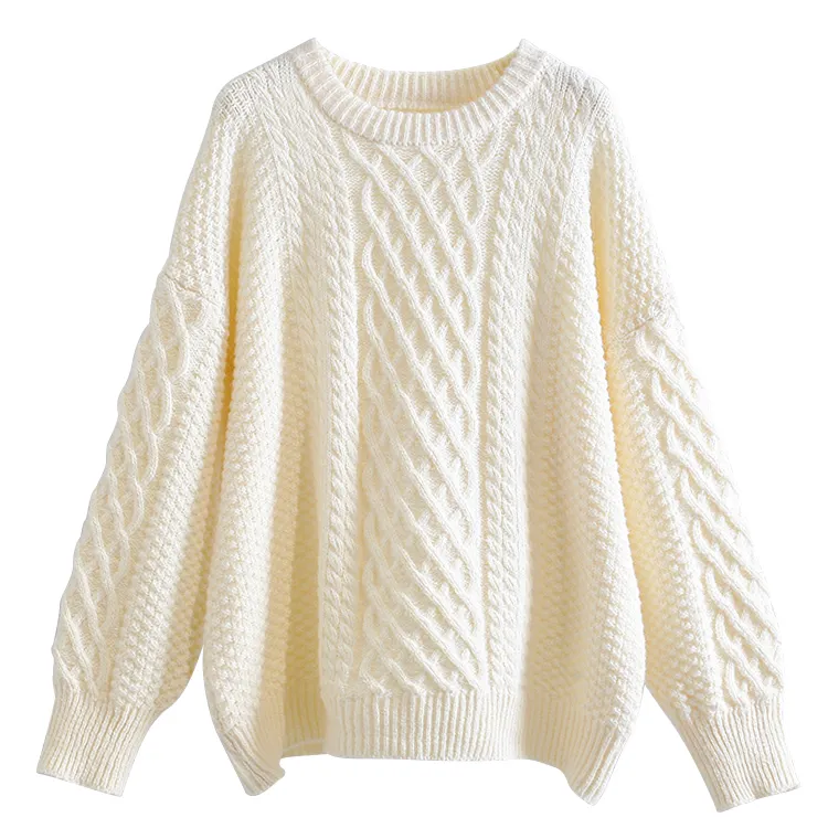 custom-cable-knit-texture-pullover-sweater-white