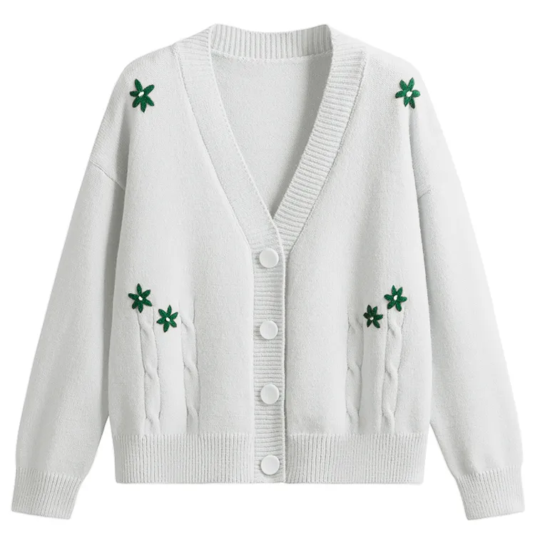 custom-floral-embroidered-v-neck-cardigan-sweater-white