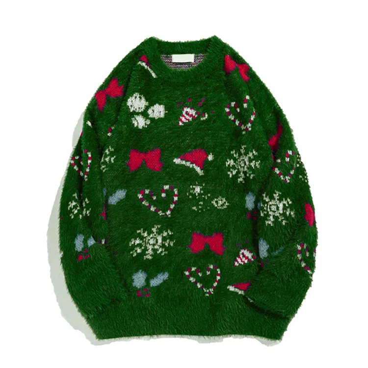 custom-fuzzy-holiday-graphic-knit-sweater-green