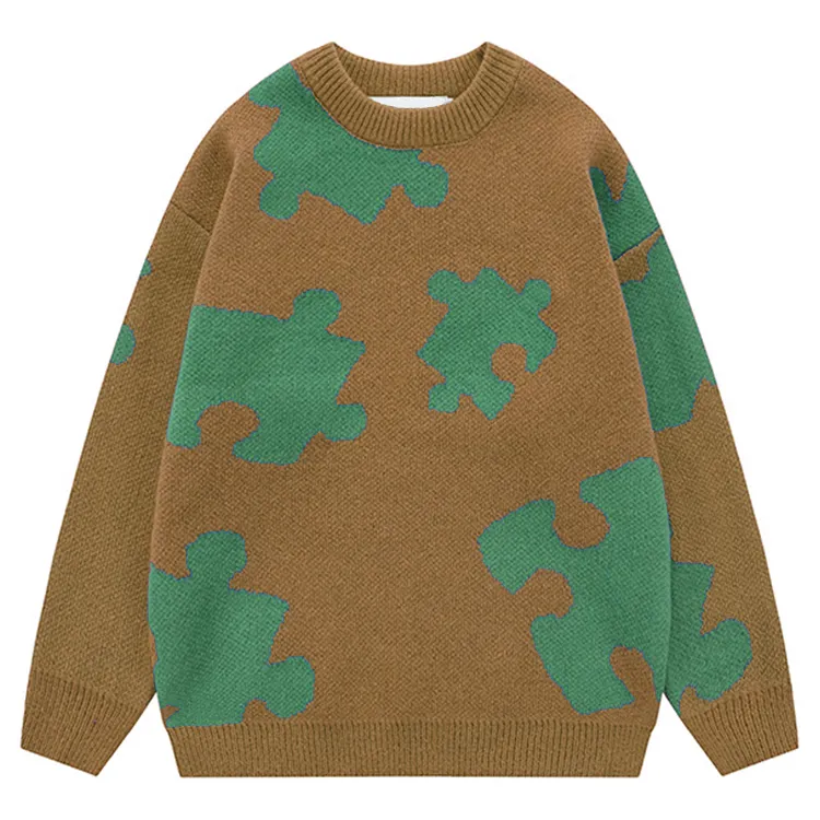 custom-jigsaw-puzzle-motif-knit-sweater-brown