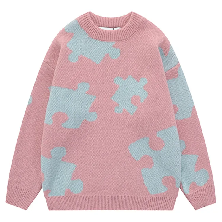 custom-jigsaw-puzzle-motif-knit-sweater-pink