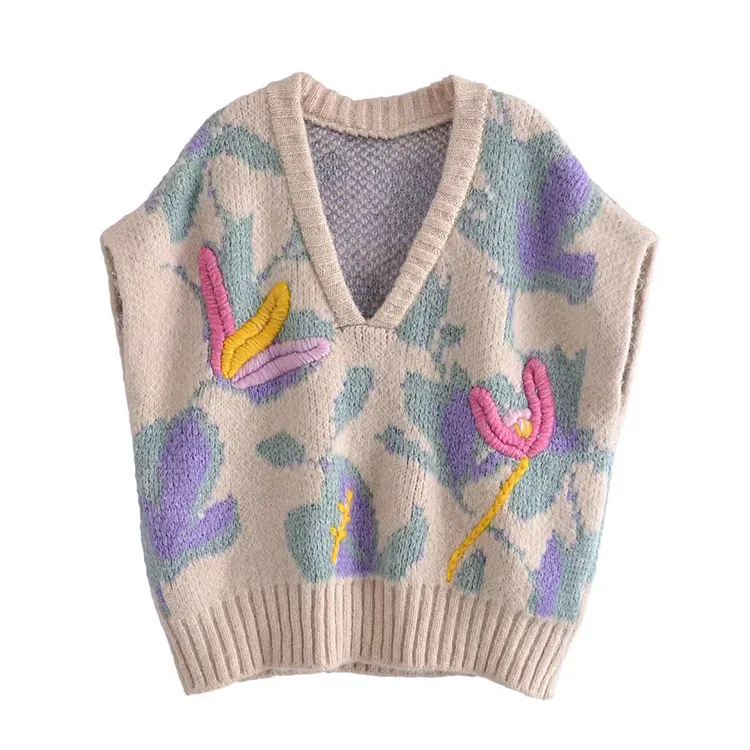 custom-oversized-3d-floral-knit-vest