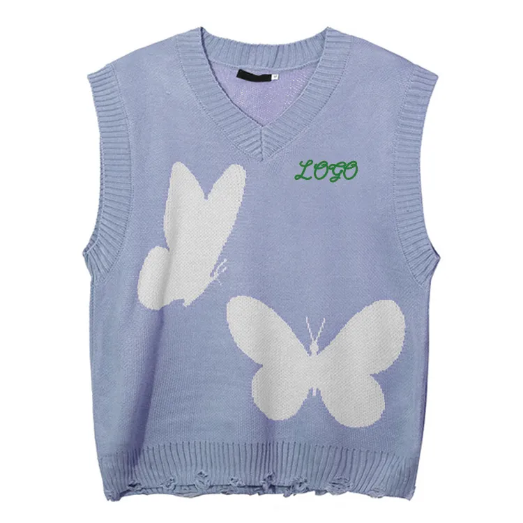 custom-oversized-butterfly-knit-vest-blue