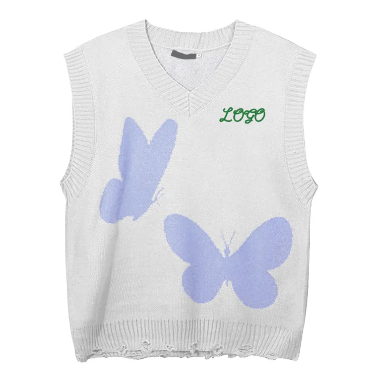 custom-oversized-butterfly-knit-vest-white