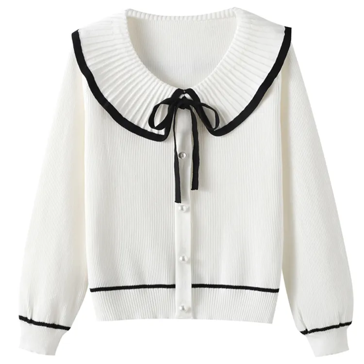 custom-pleated-peter-pan-collar-cardigan-sweater-white
