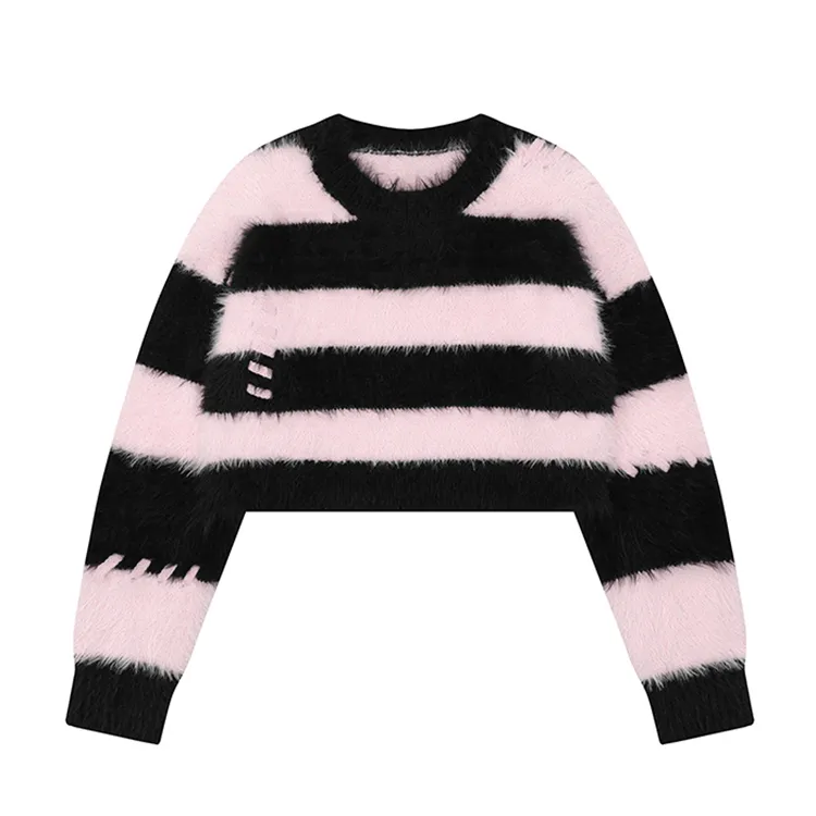 custom-striped-fuzzy-cropped-pullover-sweater