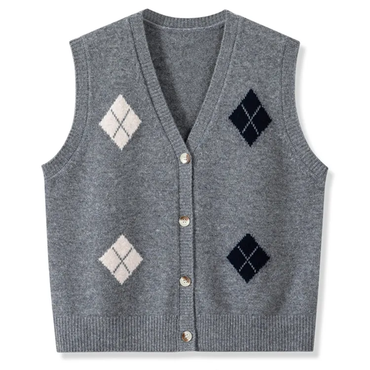 custom-minimalist-argyle-cardigan-vest-grey