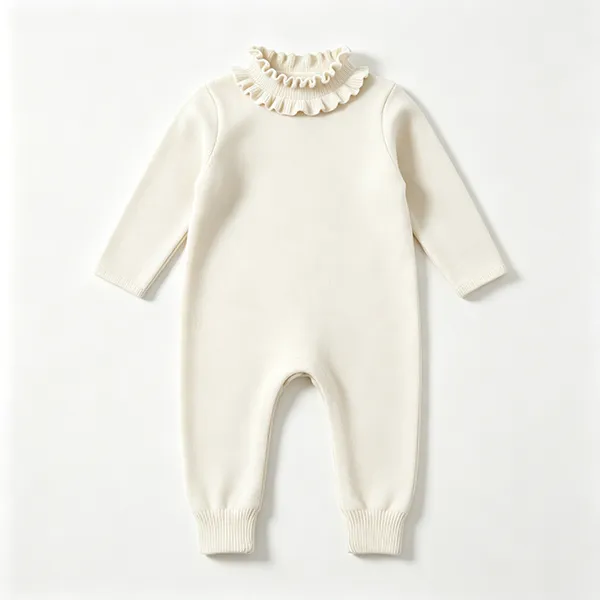custom-oem-infant-ruffled-neck-romper-jumpsuit-white