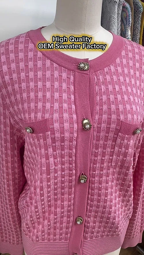 bespoke-cardigan-pink-pearl-button-knitwear-oem