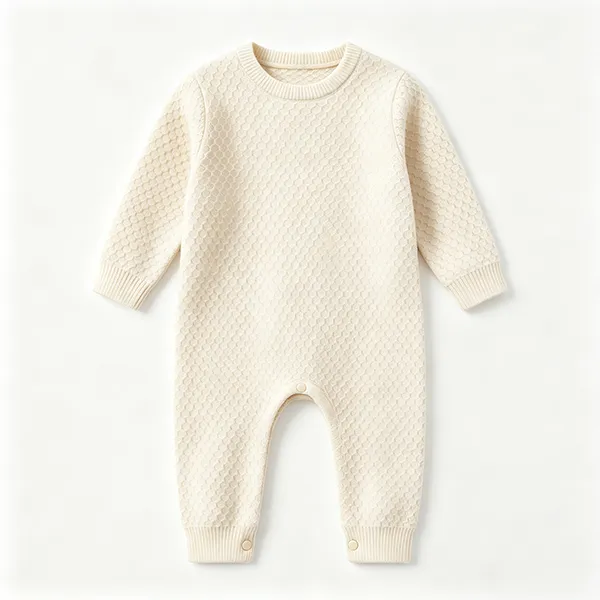 textured-knit-baby-romper-oem-manufacturer-white