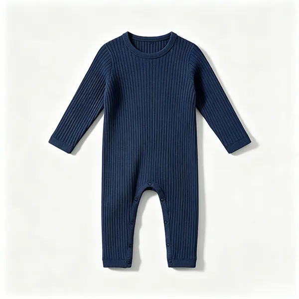 vertical-rib-knit-baby-romper-crotch-snap-closure-dark-blue