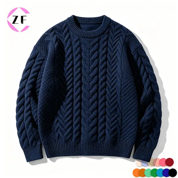 military style cable knit commando sweater heritage design