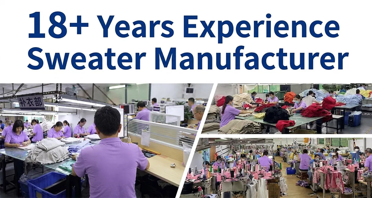 China sweater manufacturer and Custom knitwear factory production workshop
