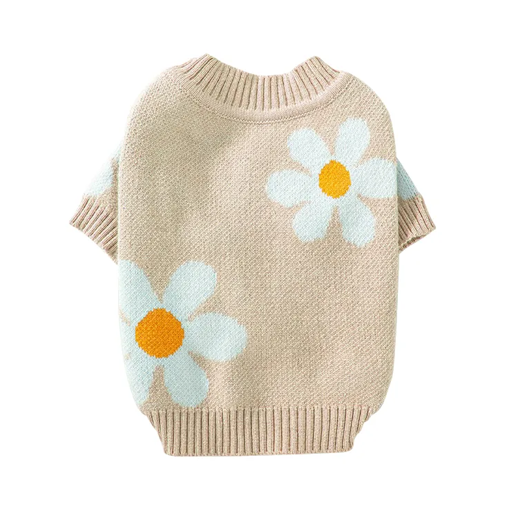 floral daisy pet sweater