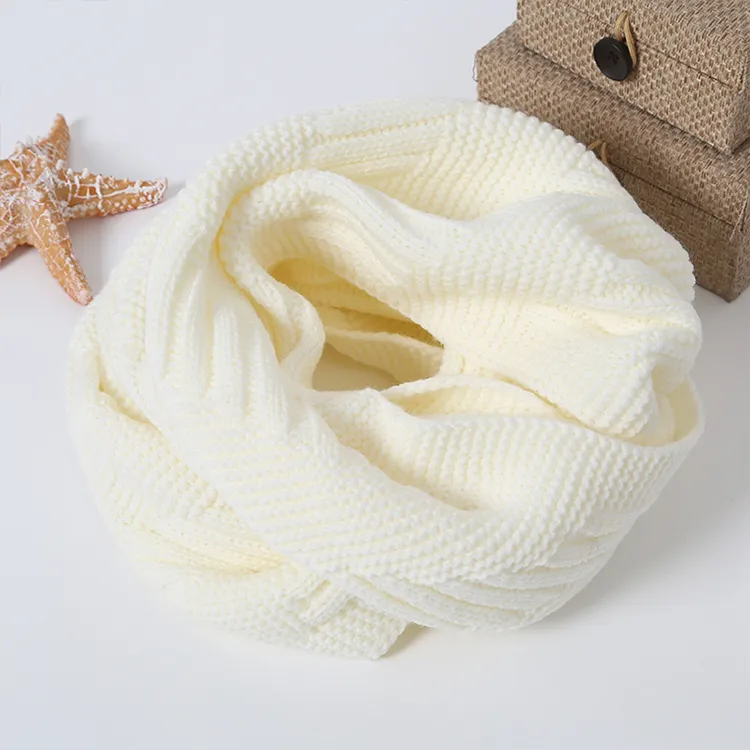 geometric cable knit infinity scarf