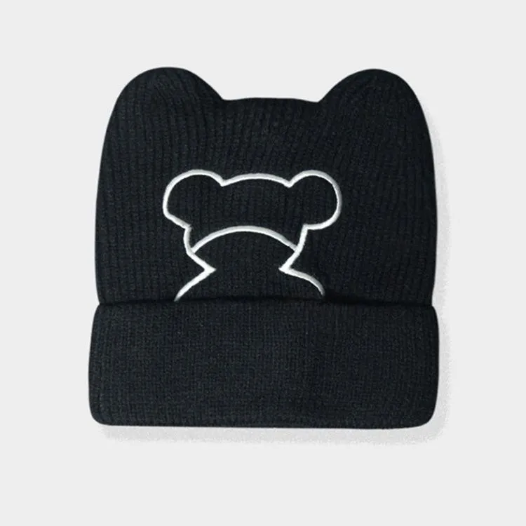 cute bear ear beanie hat