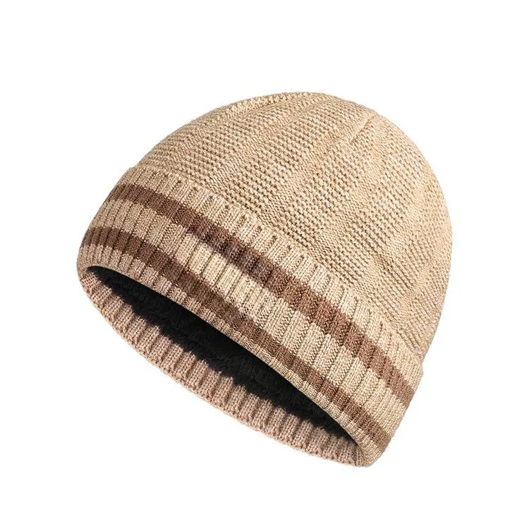 unisex striped cuffed beanie