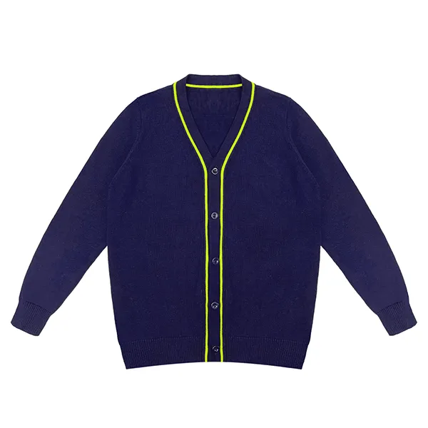 v neck school cardigan jacket blue