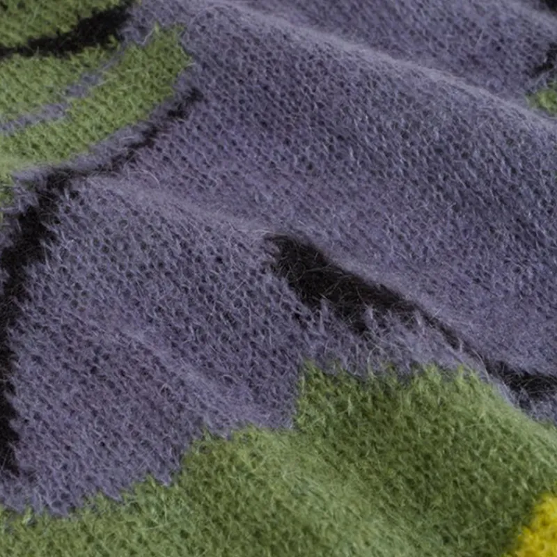 kids intarsia butterfly sweater vest knitting details