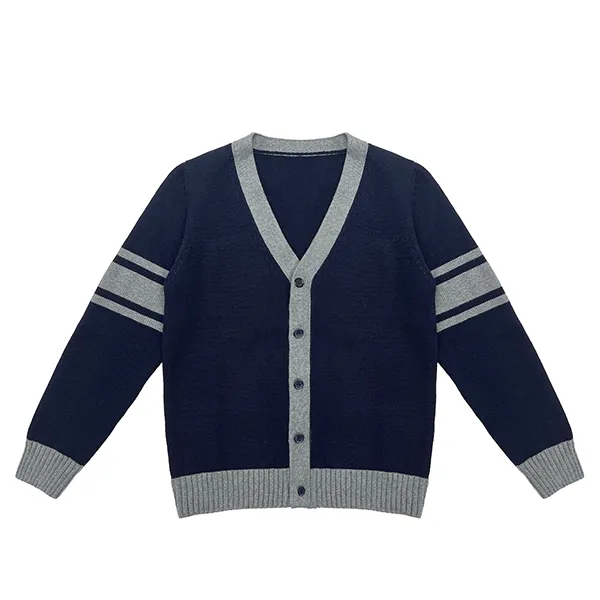 kids varsity cardigan school jacket dark blue