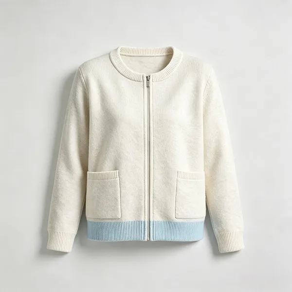 full zip knit medical uniform cardigan