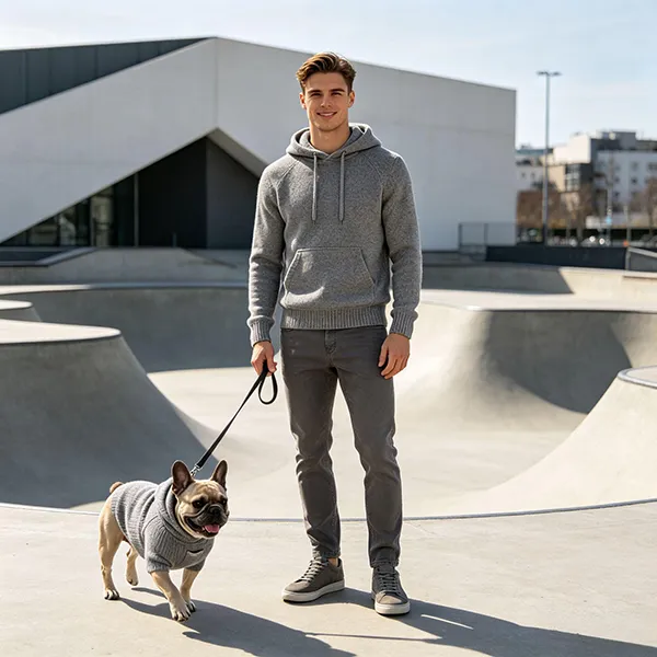 matching pet and owner raglan hooded sweater set
