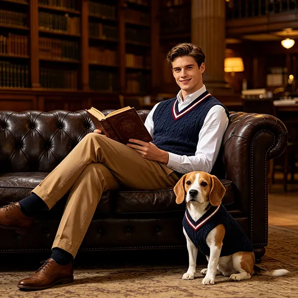 matching pet and owner cable knit vest library