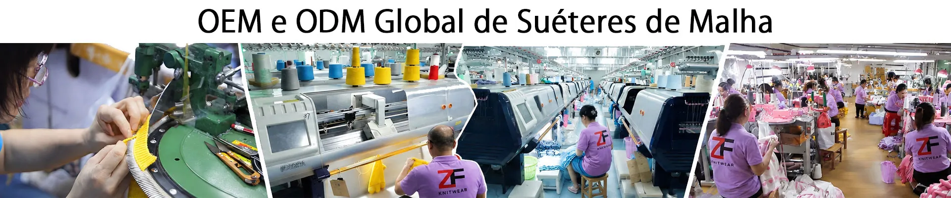 Fábrica de suéteres e roupas de malha em Guangzhou